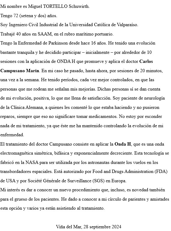 Paciente con Enfermedad Parkinson